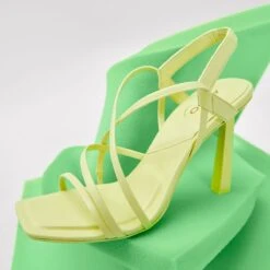 Final Sale - The Item Cannot Be ReturnedAmiliaStrappy Heeled Sandal -Lightweight Shop amilia yellow 740 002 043 look part sq nt 1200x1200
