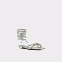AstaraStrappy Flat Sandal -Lightweight Shop astara silver 040 003 029 alt3 sq gy 2000x2000
