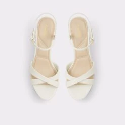 &New NewBetseyStrappy Heeled Sandal - Platform -Lightweight Shop betsey white 121 001 043 alt5 sq gy 2000x2000