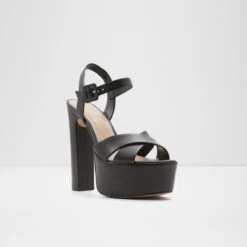 Final Sale - The Item Cannot Be ReturnedCameliaAnkle Strap Heeled Sandal - Plateforme -Lightweight Shop camelia black 001 001 043 alt3 sq nt 1200x1200