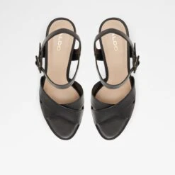 Final Sale - The Item Cannot Be ReturnedCameliaAnkle Strap Heeled Sandal - Plateforme -Lightweight Shop camelia black 001 001 043 alt5 sq nt 1200x1200