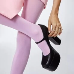 Final Sale - The Item Cannot Be ReturnedCherrHeeled Mary Janes - Plateforme -Lightweight Shop cherr black 001 001 043 look part sq nt 1200x1200