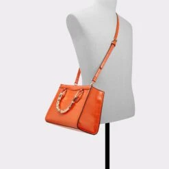 &New NewDrinnaSatchel Bag -Lightweight Shop drinna orange 820 002 004 alt3 sq gy 2000x2000