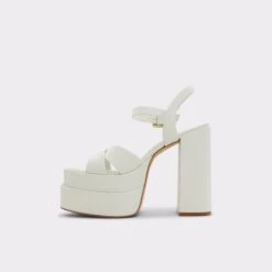 SaleGisellStrappy Heeled Sandal - Platform 8 SaleGisellStrappy Heeled Sandal - Platform -Lightweight Shop gisell white 121 001 043 alt2 sq gy 2000x2000