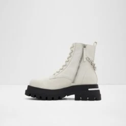 Final Sale - The Item Cannot Be ReturnedGrandeurCombat Boots - Lug Sole -Lightweight Shop grandeur white 115 001 043 alt2 sq nt 1200x1200