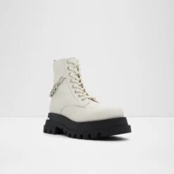 Final Sale - The Item Cannot Be ReturnedGrandeurCombat Boots - Lug Sole -Lightweight Shop grandeur white 115 001 043 alt3 sq nt 1200x1200