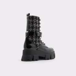 Final Sale - The Item Cannot Be ReturnedGrandleapCombat Boots - Lug Sole -Lightweight Shop grandleap black 007 002 029 alt1 sq gy 2000x2000