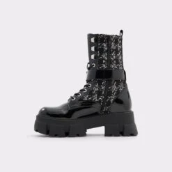 Final Sale - The Item Cannot Be ReturnedGrandleapCombat Boots - Lug Sole -Lightweight Shop grandleap black 007 002 029 alt2 sq gy 2000x2000