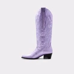 Final Sale - The Item Cannot Be ReturnedHavesteiMid-calf Desert Boot - Block Heel -Lightweight Shop havestei purple 540 001 051 alt2 sq gy 2000x2000