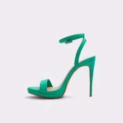 &New NewKatStrappy Heeled Sandal - Stiletto Platform 8 &New NewKatStrappy Heeled Sandal - Stiletto Platform -Lightweight Shop kat green 301 002 043 alt2 sq gy 2000x2000