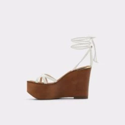 SaleLamarinaStrappy Wedge Sandal - Wedge Heel -Lightweight Shop lamarina white 100 001 043 alt2 sq gy 2000x2000