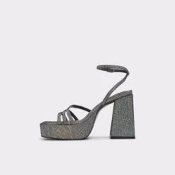 Final Sale - The Item Cannot Be ReturnedLandabriverStrappy Heeled Sandal - Flatform -Lightweight Shop landabriver silver 040 003 051 alt2 sq gy 2000x2000