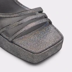 Final Sale - The Item Cannot Be ReturnedLandabriverStrappy Heeled Sandal - Flatform -Lightweight Shop landabriver silver 040 003 051 alt4 sq gy 2000x2000