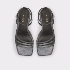 Final Sale - The Item Cannot Be ReturnedLandabriverStrappy Heeled Sandal - Flatform -Lightweight Shop landabriver silver 040 003 051 alt5 sq gy 2000x2000