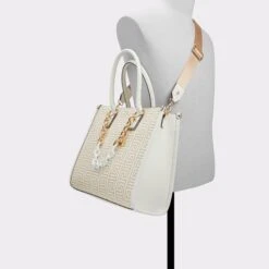 &New NewMaraxSatchel Tote Bag -Lightweight Shop marax white 112 002 029 alt3 sq gy 2000x2000