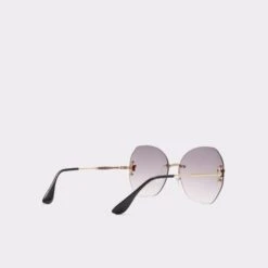 QerramethFrameless Sunglasses -Lightweight Shop qerrameth gold 710 alt2 sq gy 2000x2000