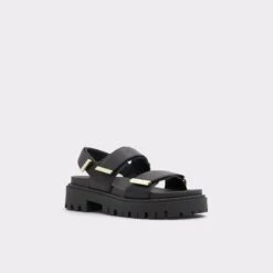 SanddyWedge Sandal - Lug Sole -Lightweight Shop sanddy black 001 001 043 alt3 sq gy 2000x2000