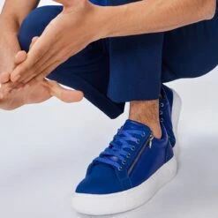 Final Sale - The Item Cannot Be ReturnedThetaLow Top Sneaker - Cup Sole -Lightweight Shop theta blue 420 002 029 look part sq nt 1200x1200